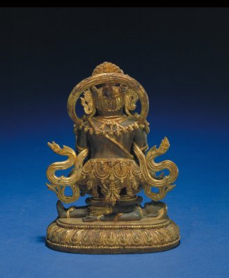 图片[2]-Iron gilded golden black sky standing statue-China Archive